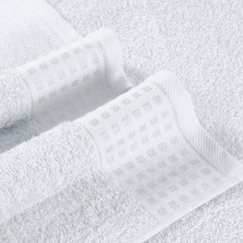 GLAMBURG Cotton 2-Pack Oversized Bath Towel Set 70 x 140 cm, Large Bath Towels, Ultra Absorbent, Compact, Environmentally Friendly and 100% Recyclable, Quick Drying and Lightweight, White
