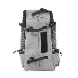 PETCUTE Dog Transport Bag for Dogs Cats Hiking Backpack Side Breathable Mesh Backpack for Medium Dogs Cats up to 10 kg Grey