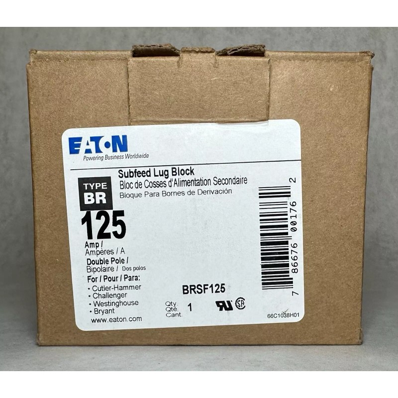 Eaton NEW EATON BRSF125 Sub Feed Lug Block, Type BR,