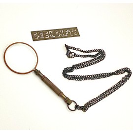 Pocket Handheld Magnifying Glass - Retro Magnifying Glass - Steampunk Retro Gift - Pocket Monocle - Art & Craft Magnifier - Reading Magnifier