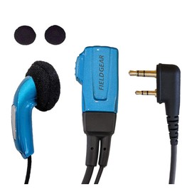 ICOM Compatible In-Cam Earphone Microphone for L-Type 2-Pin Specific Small Power Transceiver for IC-4120 IC-4120BT IC-4100 IC-4100D IC-4110 IC-4110D IC-4188D HM-177L HM-179L Compatible FIELD GEAR EV2LBL [Metallic Blue]