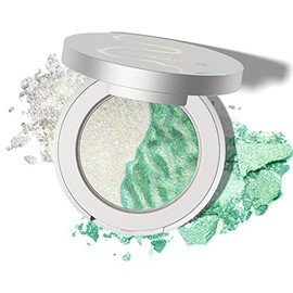 FOCALLURE Chameleon Hybrid Highlighter Powder, Metallic Bronzer Highlighter Powder Kit, Shimmer Face Illuminator Makeup Powder Palette for All Skin Tones, Highly Pigmented, #SV04 EGO
