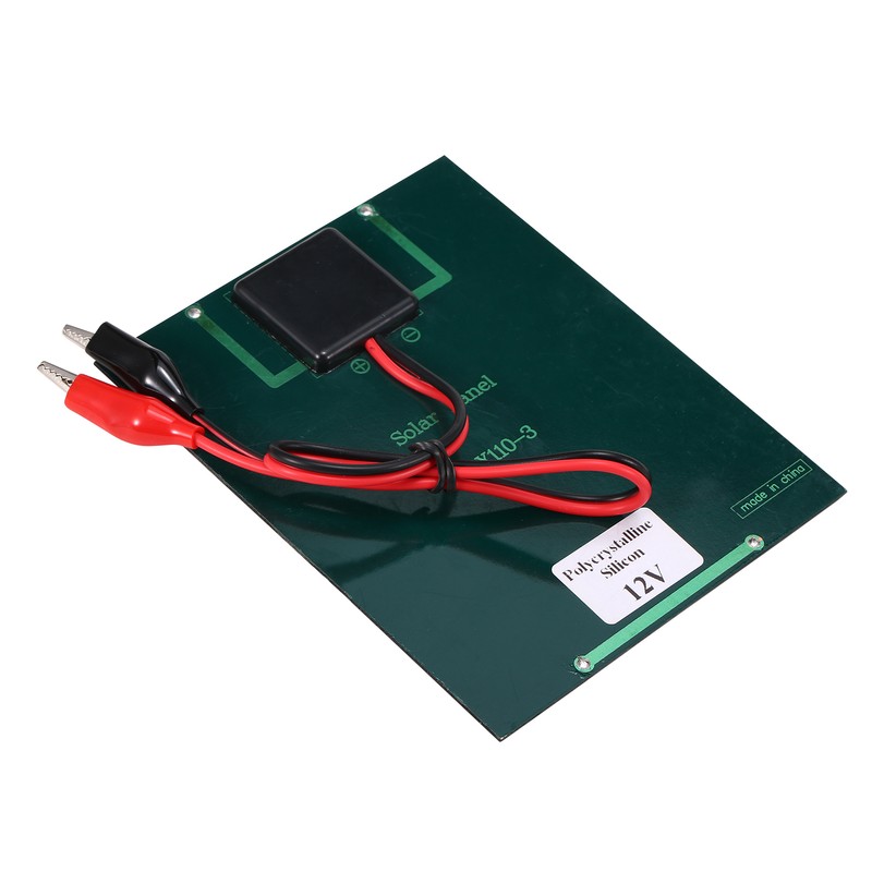 2W 12V Solar Panel with Clips Polycrystalline Silicon Solar Cell