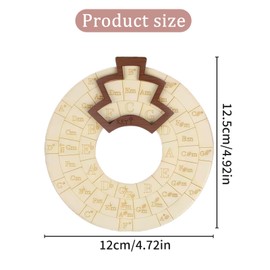 Daryunk Circle of Fifths Wheel, Round Wooden Melody Chord Tool Chord Wheel Tool, for Musicians Musical Beginners Songwriters for All Instruments