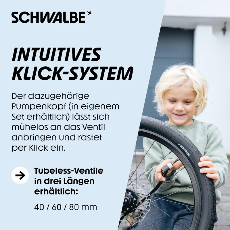 Schwalbe Clik Valve - Bicycle Valve Attachment - Tubeless Valve