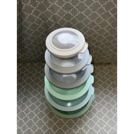 Zulay Kitchen BRAND NEW!! - Never used - Mixing Bowl set (6 Bowls - 6 Lids) - MINT OMBRE