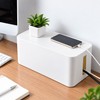 Desktop Cable Storage Box, Dustproof Power Strip and Socket Organizer