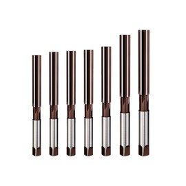 7PCS Hand Reamer Set H8 Straight Slot Reamer,Metric Reaming Drill Bit for Metal,DRINYOUNG(7PCS：3mm.4mm.5mm.6mm.8mm.10mm.12mm)