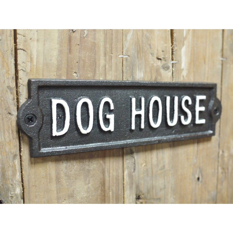 Black Country Metal Works Cast Iron Dog House Sign