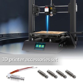 YINETTECH J-Head Hotend Extruder Kit, 12 V, 40 W, Compatible with E3D-V5 Anycubic Mega I3 / I3-X, 11-Piece