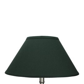FenchelShades.com Lampshade 6" Top Diameter x 14" Bottom Diameter x 8" Slant Height with Washer (Spider) Attachment for Lamps with a Harp (Hunter Green)