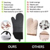 Silicone Oven Mitts and Pot Holders Sets, MTZRFLL Extra Long