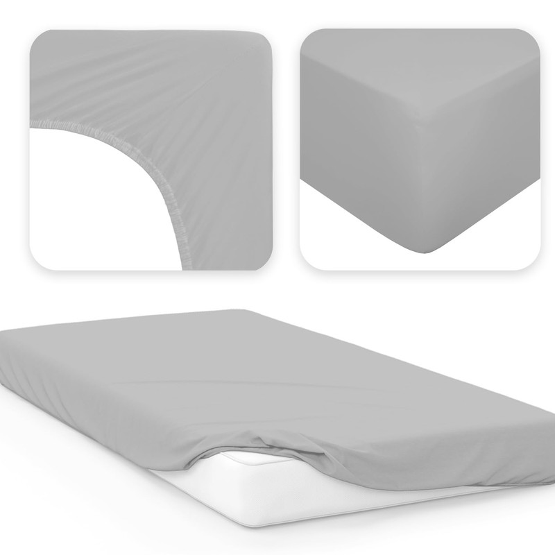 Jacobson Jersey Fitted Sheet, Cotton Bed Sheet (90 x 200