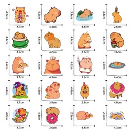 300Pcs Capybara Stickers Cute Cartoon Animal Sticker Kawaii Aesthetics Stickers Pack Vinyl for Laptop, Water Bottle, Skateboard, Scrapbooking, Party Favors for Girl Kids Teens Adult