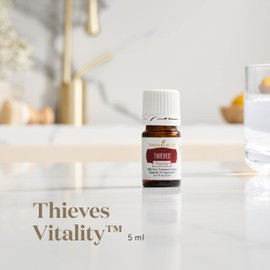 Young Living Essential Oil Blend | Refreshing & Soothing Aroma | 100% Pure Essential Oil for Home, Work, & Personal Use | Thieves Vitality | 5 ml