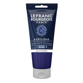 Lefranc & Bourgeois 300348 Fine Aycrl Paint 80ml Tube Homogeneous Texture, Highly Pigmented, Good Coverage, Creamy, Purpurblau
