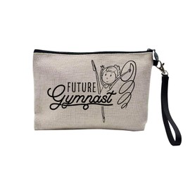 Kosmetiktasche aus Leinen – Future Gymnast Sport Passion – Kosmetiktasche aus Leinen – Geldbörse – 15 x 10 cm, leinen, 23.5 x 15 cm, Kosmetiktasche