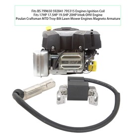 595304 Ignition Coil Magneto Armature,for BS 799650 592841 795315 Engines Ignition Coil,Fits 17HP 17.5HP 19.5HP 20HP Intek OHV Lawn Mower Engines Magneto Armature