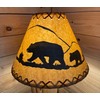 Rustic Oiled Kraft Laced Bear Lamp Shade - 14"