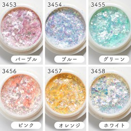Tokyo Koeki T10-J Opal Glitter Powder, 6 Color Set, Approx. 0.0005 oz (0.15 g)