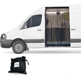 YoFuZiHu Van Bug Screen Magnetic Screen Door for RV Sliding Door 83"x59" - RV Screen Door Guard with Bug Proof Mesh, Magnetic Closure (for Rear Door, 83'' x 59" (H x W))