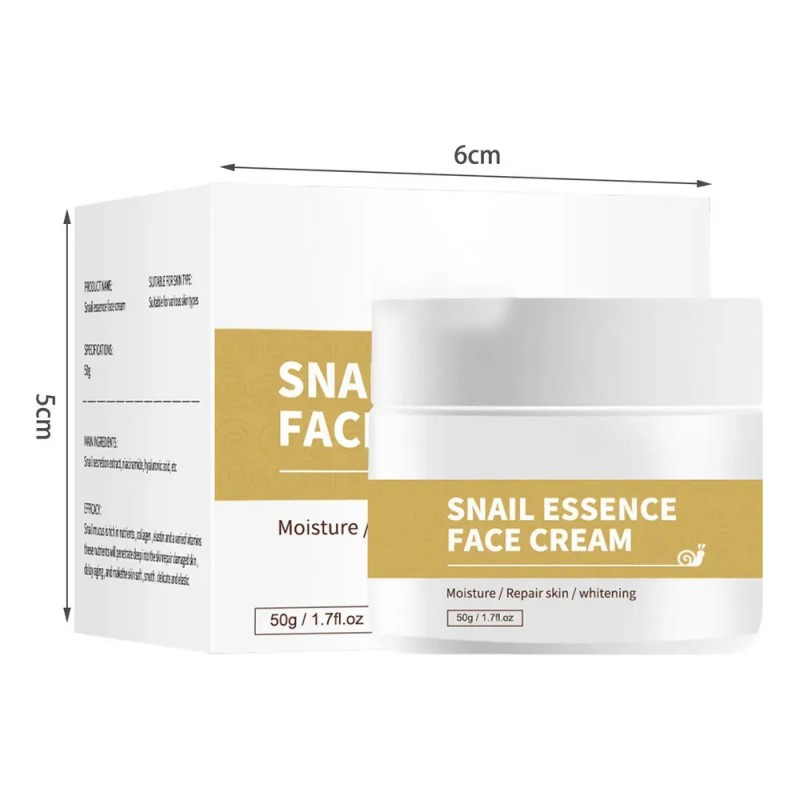 Crema Reparadora De Mucina De Caracol, Hidratante Facial De