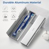 Estuche de aluminio para cepillos de dientes, plata, Breite Version,