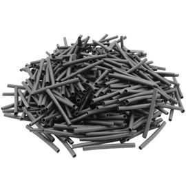 300PCS Heat Shrink Tubing,1mm / 1/24" Dia, 30mm / 1.2" Long,Industrial Heat-Shrink Tubing for Wires Wrap Sleeve, 2:1 Marine Grade Waterproof Small Heat Shrink Tube Wrap (Black 1mm)