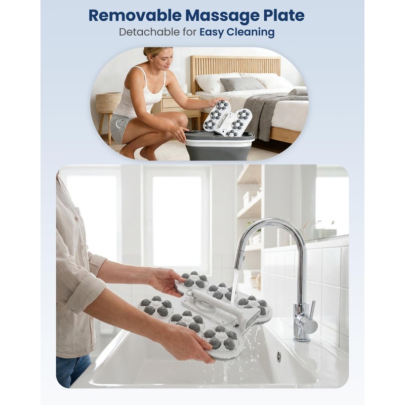 2026 Upgrade Foot Spa Bath Massager with Heat, Collapsible Foot