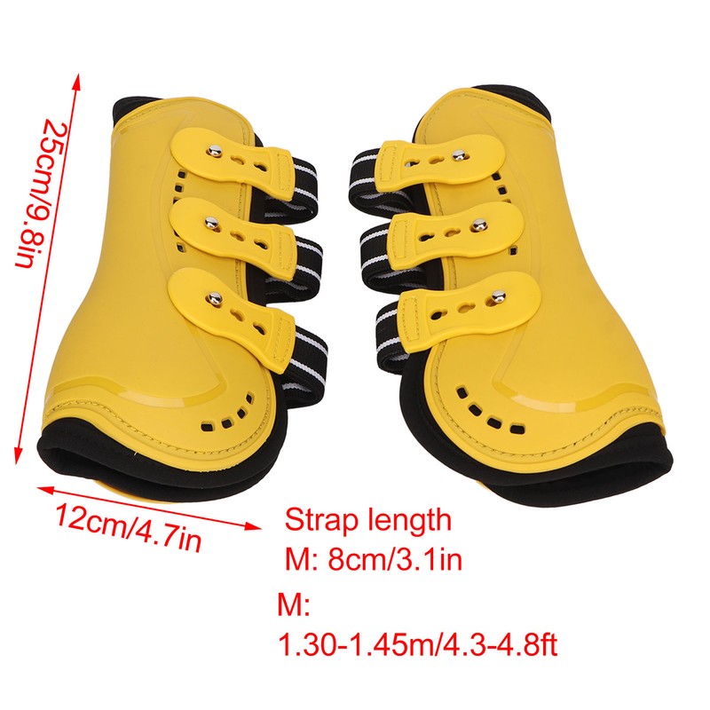 2Pcs Horse Tendon Boots Open Front Adjustable Breathable Horse Front