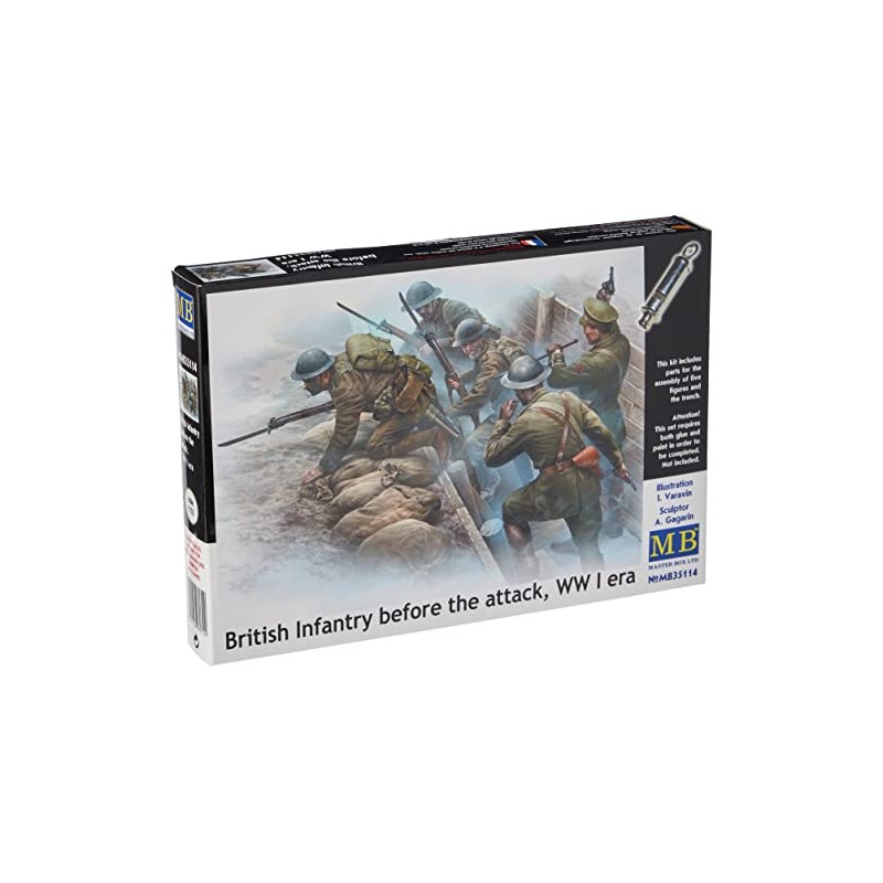 Masterbox 1:35 Scale British Infantry/Before the attack/WWI era Construction Kit