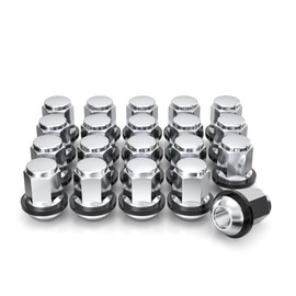 White Knight M12x1.5 Lug Nuts for Select Honda and Acura, Factory Style Chrome Radius Seat with Removable Washers - 1907WR-20AM (20 Pack)