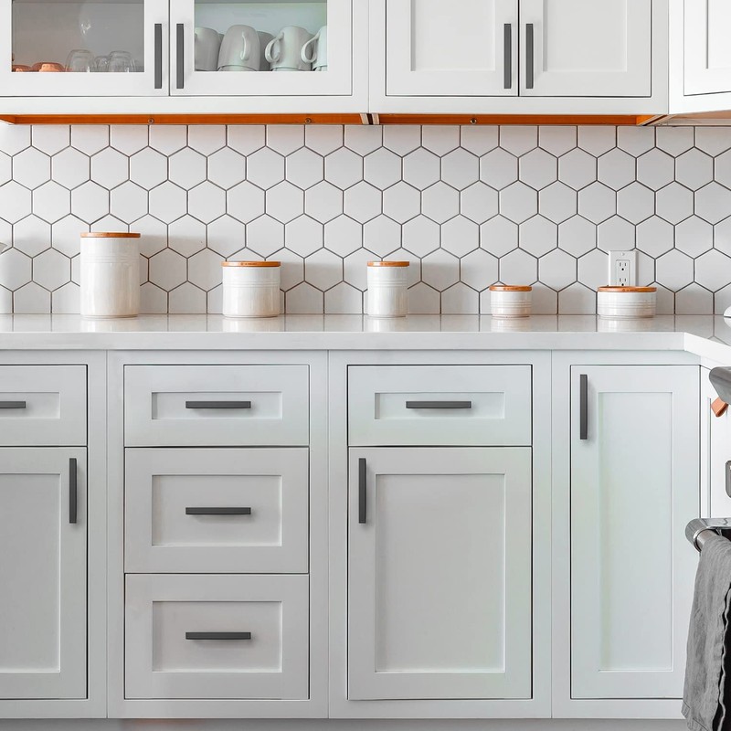 Ravinte Black Cabinet Pulls 5 Inch Square Kitchen Cabinet Handles