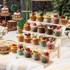 Halyuhn 4 Tier Wooden Cupcake Stand, 15” Cupcake Display Stand,