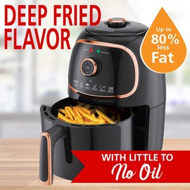 Brentwood Appliances AF-202BKC 2 Quart Small Air Fryer Copper with Timer and ...