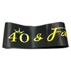 NAUXIUDSJS 40 Fabulous Sash, 40th Birthday Sash, Black Satin Sash