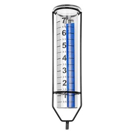 Tiardey Outdoor Rain Gauge with Iron Bracket Anti-Cold and Anti-Crack Anti-Deformation for Yard Garden Lawn Decoration