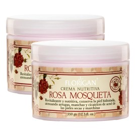 Pack 2 Crema Nutritiva Rosa Mosqueta Florigan® Cuida Tu Piel Seca
