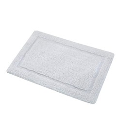 Entrance Mat, Indoor, Stylish, Feng Shui, Natural Material, Cotton, 100% Cotton, Fluffy, Abrasion Resistant, Absorbent, Quick Drying, Washable, Anti-Slip, Fully Washable (White, 19.7 x 31.5 inches (50 x 80 cm)
