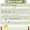 White Tension Curtain Rod 51-126 Inch, Long Curtain Rod No