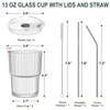 HIGIINC Iced Coffee Cups with Lids 4 Pcs, 13 OZ