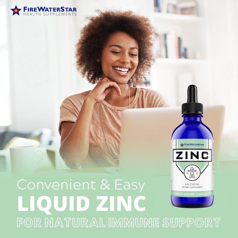 FWS Liquid Zinc Supplement for Men, Women, Kids - Organic,