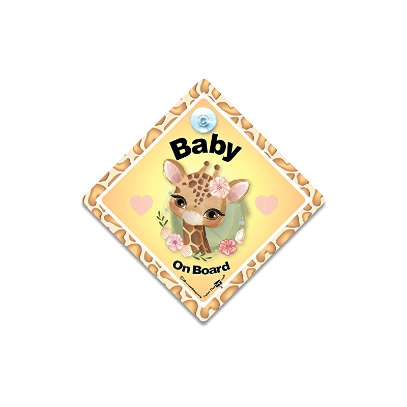 Baby Giraffe On Board Sign, Beautiful Baby Giraffe On Board