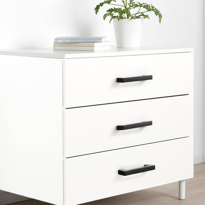 Probrico 90mm Black Cabinet Pulls Cabinet Handles Stainless Steel Drawer