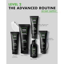 Tiege Hanley Set de Cuidado de La Piel para Hombre, Rutina Avanzada para El Cuidado de La Piel para Hombres(Nivel de Sistema 2) - Kit de Lavado Facial para Líneas Finas - El Set de Cuidado de La Piel
