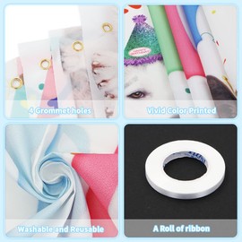 Let's Pawty Backdrop Banner 71x43 Inch for Dogs Puppy, Happy Birthday Doggy Pet Girl Boy Cartoon Dog Theme Photography Background for Dog Owner Birthday Party Pet Party Decorations Supplies