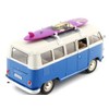 Welly 1:24 1962 Volkswagen Classical Bus with Surfboard Red/White