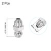uxcell 2Pcs Stainless Steel Straight Grease Fitting 1/4-28 Inch Thread