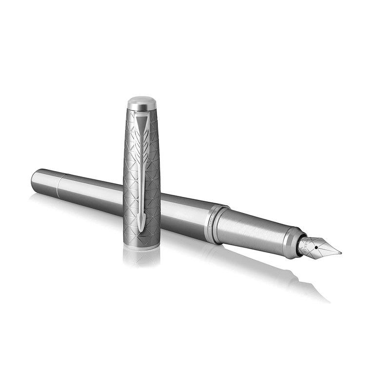 Parker Urban Premium Metal Fountain Pen - Silver Powder with