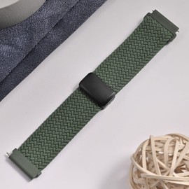 Koazon Braided Stretchy Nylon Magnetic Clasp Watch Band Compatible with Coros Pace 3/Pace Pro Smartwatch,Soft Elastic Adjustable Quick Release Sport Strap for Coros Apex 2 Pro/Pro/46mm Women Men